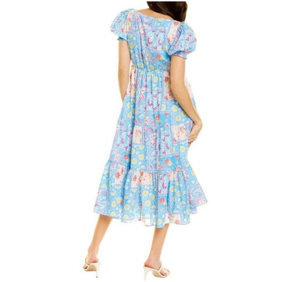 Celina Moon XL Blue Floral midi dress - Picture 2 of 7